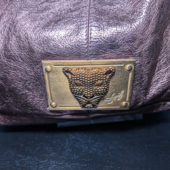 Sharif Metallic Bronze Hobo Bag With Coin Purse - Picture 5 of 7